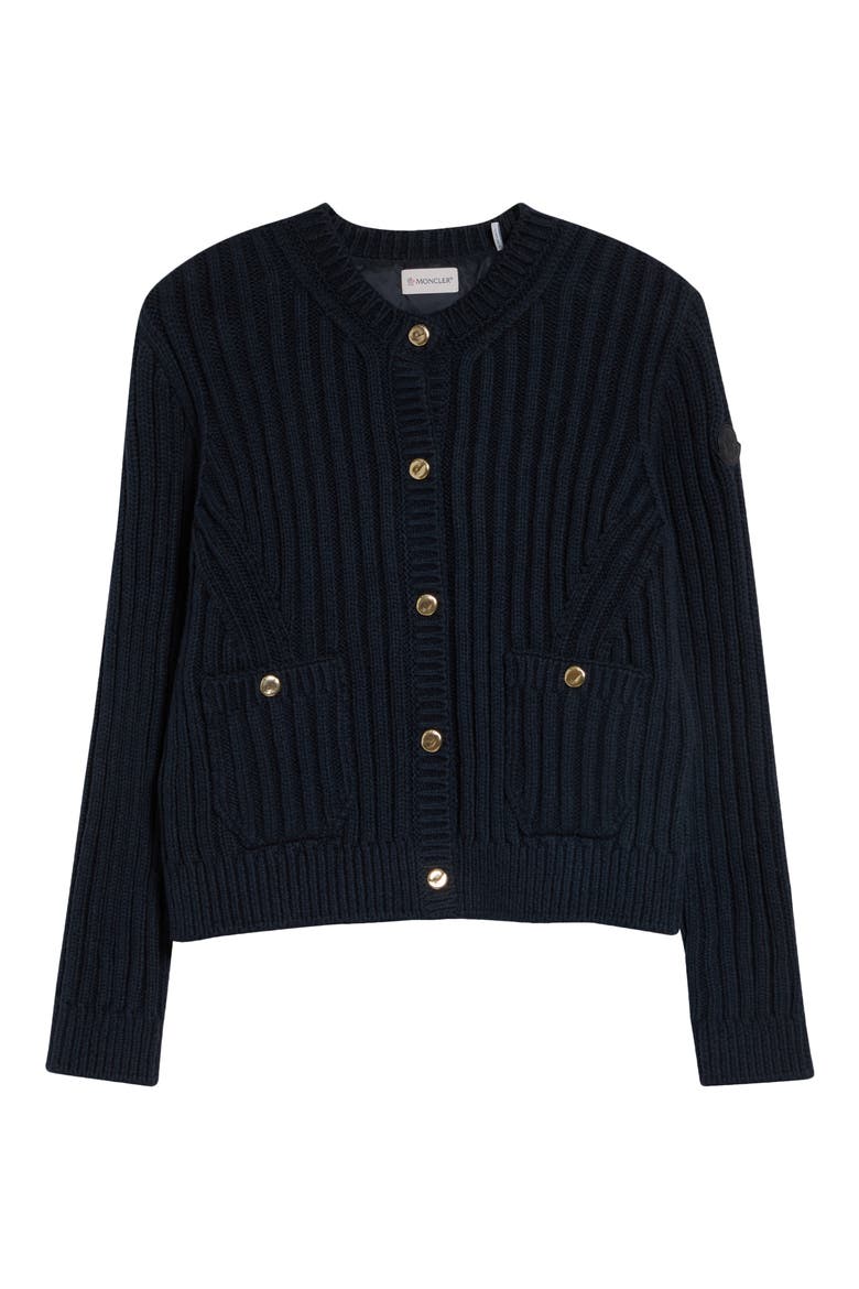 Mixed Media Down Cardigan, Main, color, BLUE