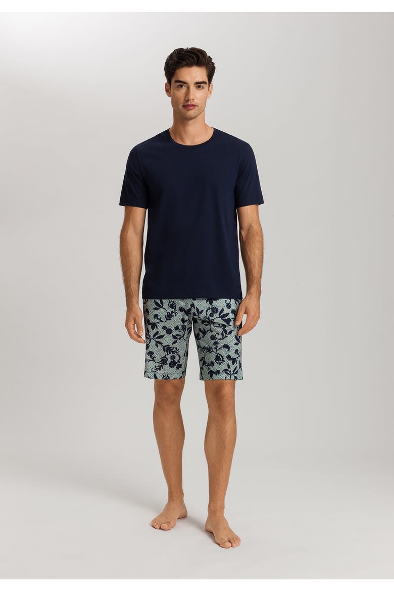 Night And Day Drawstring Cotton Shorts, Alternate, color, Moonshine Tiles