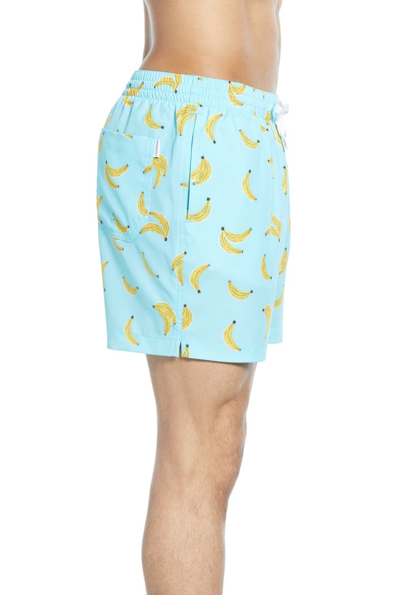 The Banana Stand Print Swim Trunks, Alternate, color, BANANAS