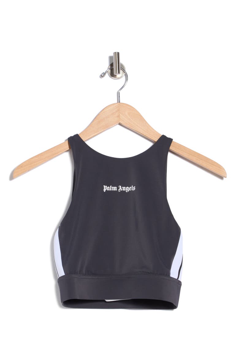 Logo High Neck Tank Top, Alternate, color, GREY