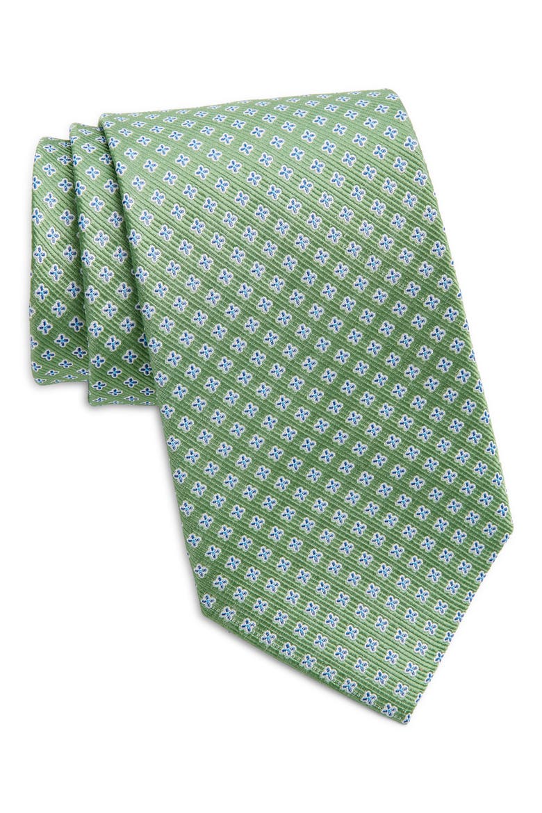 Neat Silk X-Long Tie, Main, color, GREEN