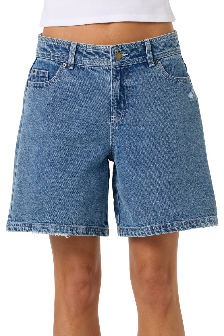 Nola Denim Shorts, Main, color, INDIGO