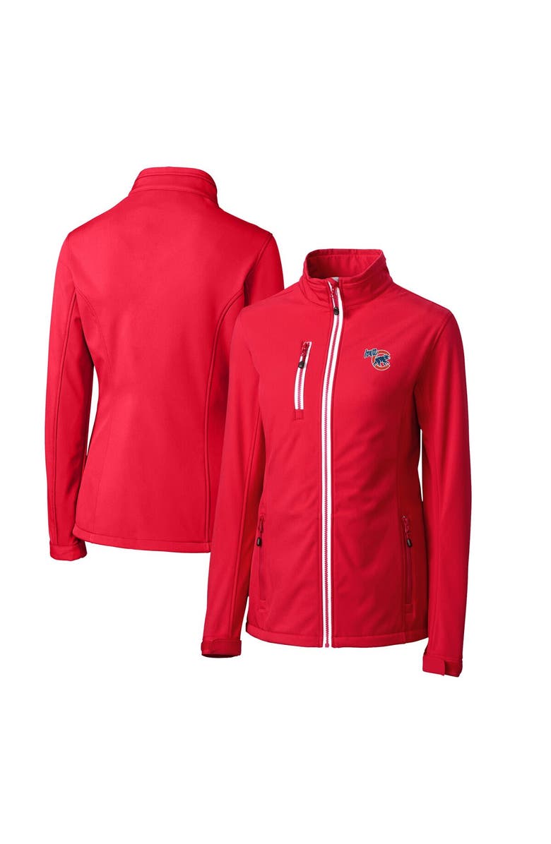 Cutter & Buck Women's Cutter & Buck  Red Iowa Cubs Clique Telemark Eco Stretch Softshell Full-Zip Jacket, Main, color, 