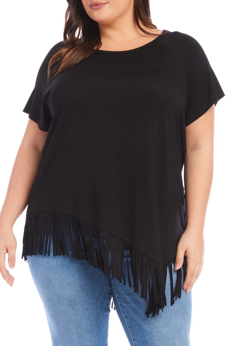 Karen Kane Angled Fringe Top, Main, color,