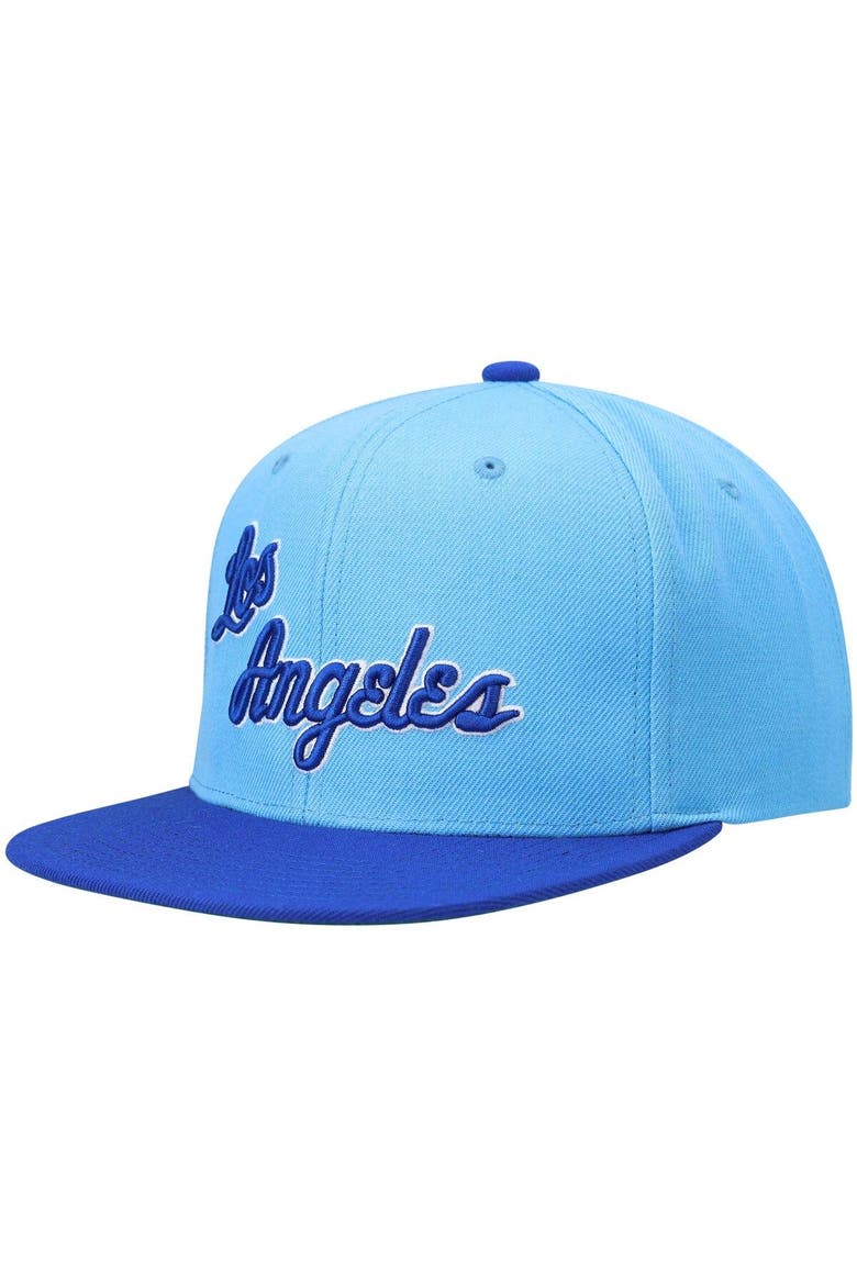 Men's Mitchell & Ness Royal/Powder Blue Los Angeles Lakers Hardwood Classics Team Two-Tone 2.0 Snapback Hat, Main, color, Royal
