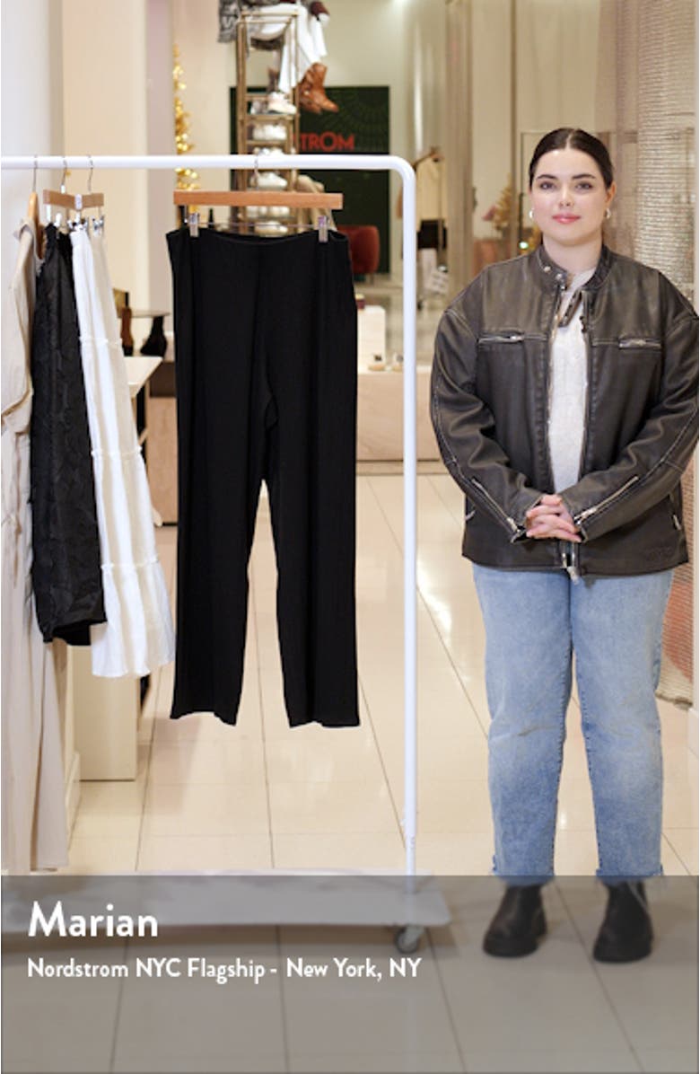 Rib Wide Leg Ankle Pants, sales video thumbnail