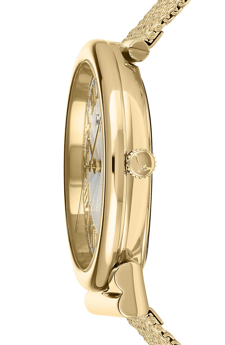 FERRAGAMO Round Mesh Strap Watch, 34mm, Alternate, color, 