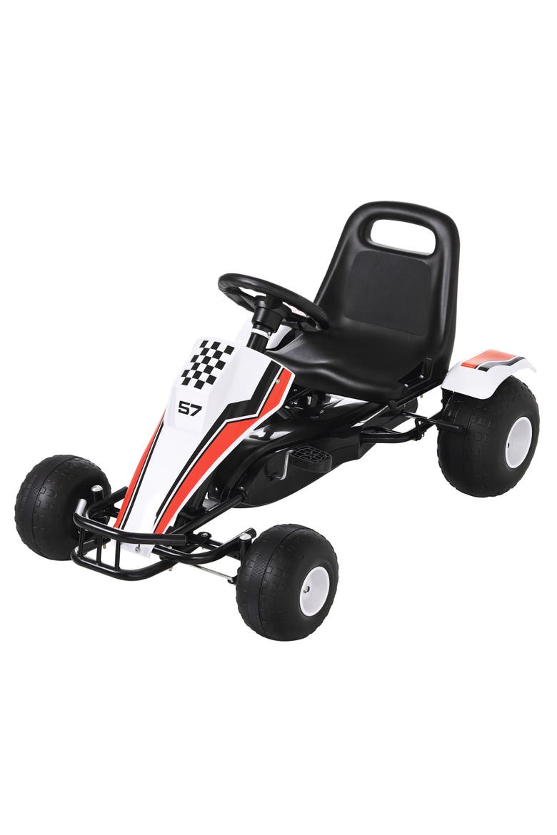 Kids Pedal Go Kart, Racing Style, Main, color, White