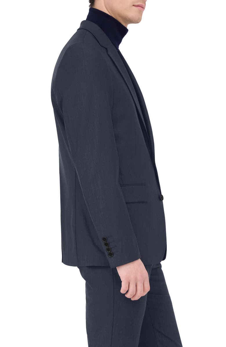 Bugatchi Solid Stretch Wool Travel Blazer, Alternate, color, Cobalt