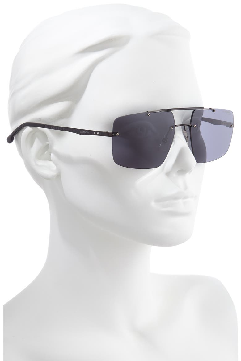 61mm Aviator Sunglasses, Alternate, color, BLACK