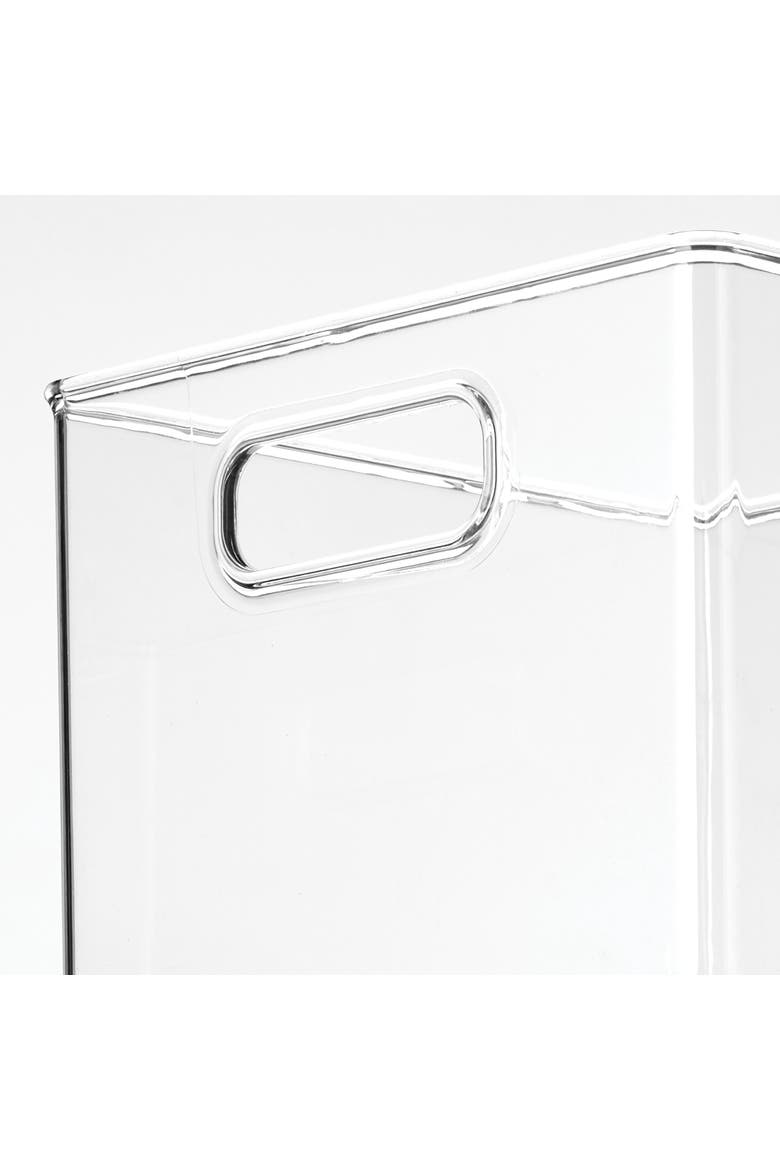 Pantry Storage Bin with Handles for Kitchen Cabinets or Fridge - Set of 4 - Clear, Alternate, color, Clear
