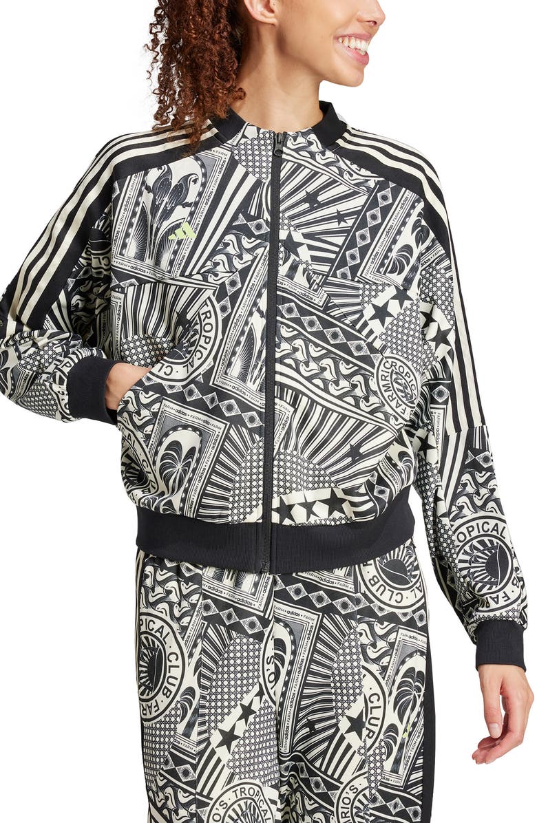 adidas x FARM Rio Oasis Night Track Jacket, Main, color, 