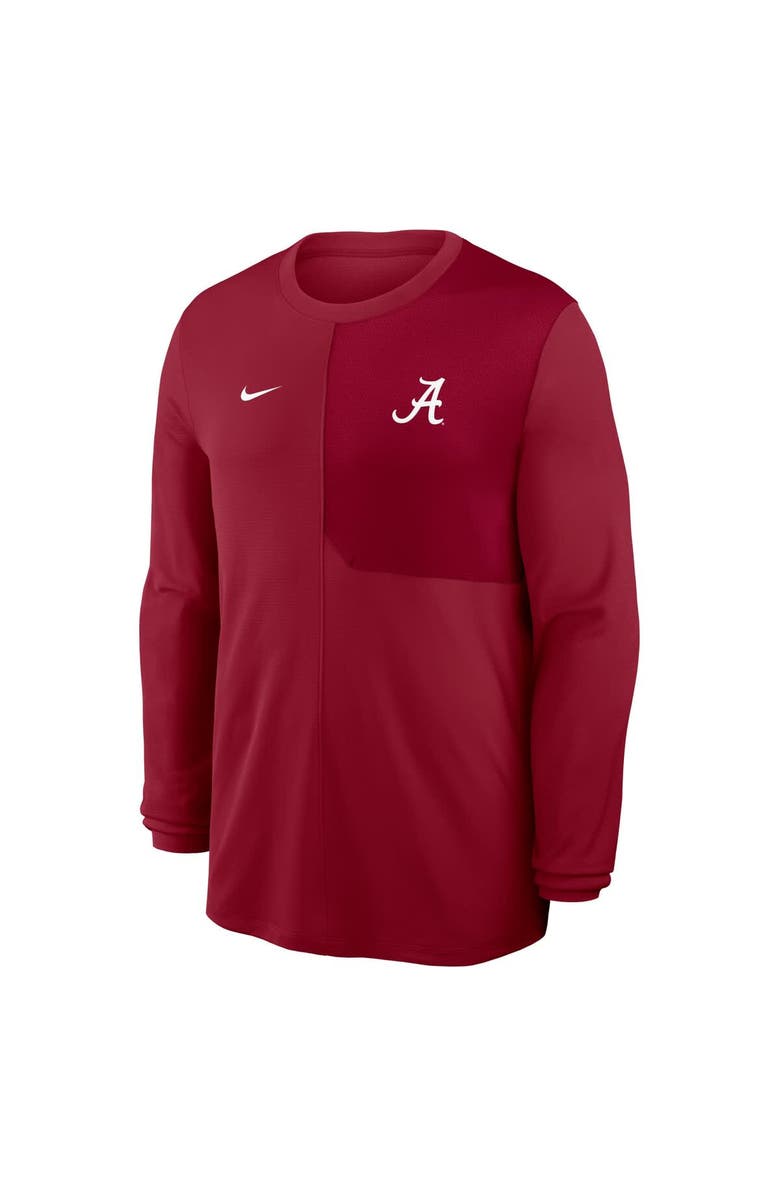 Nike Men's Nike Crimson Alabama Crimson Tide 2025 Sideline Coach UV Performance Long Sleeve T-Shirt, Alternate, color, Crimson