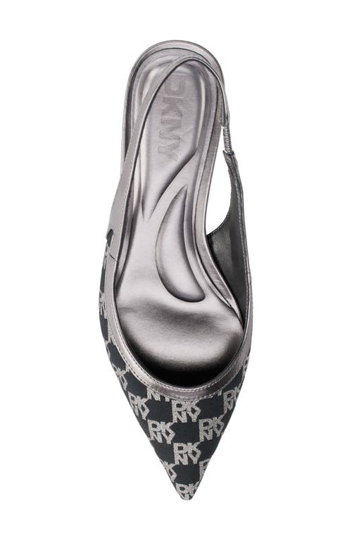 Dkny Millbury Slingback Pointed Toe Flat In Nickel