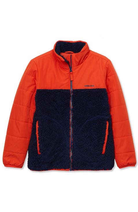 Kids Water Resistant Mixed Media Insulated Jacket