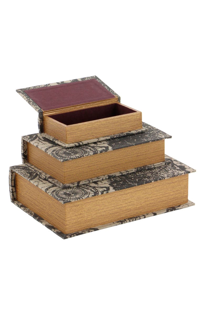 SONOMA SAGE HOME Set of 3 Faux Book Boxes, Alternate, color,