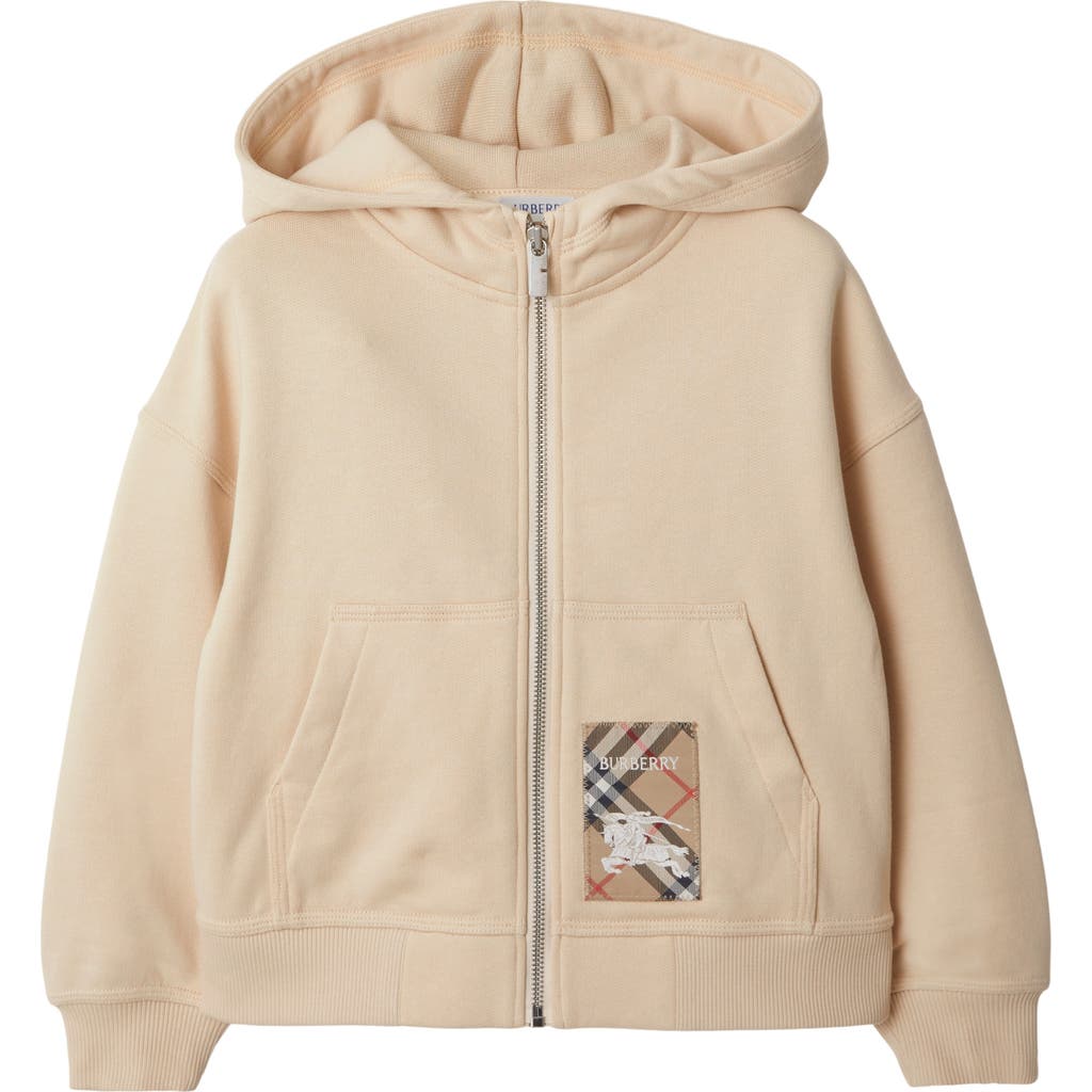Burberry Check Label Hoodie In Calico
