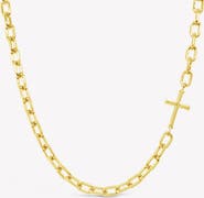 Rizen Jewelry Mini Chain Breaker Cross Necklace