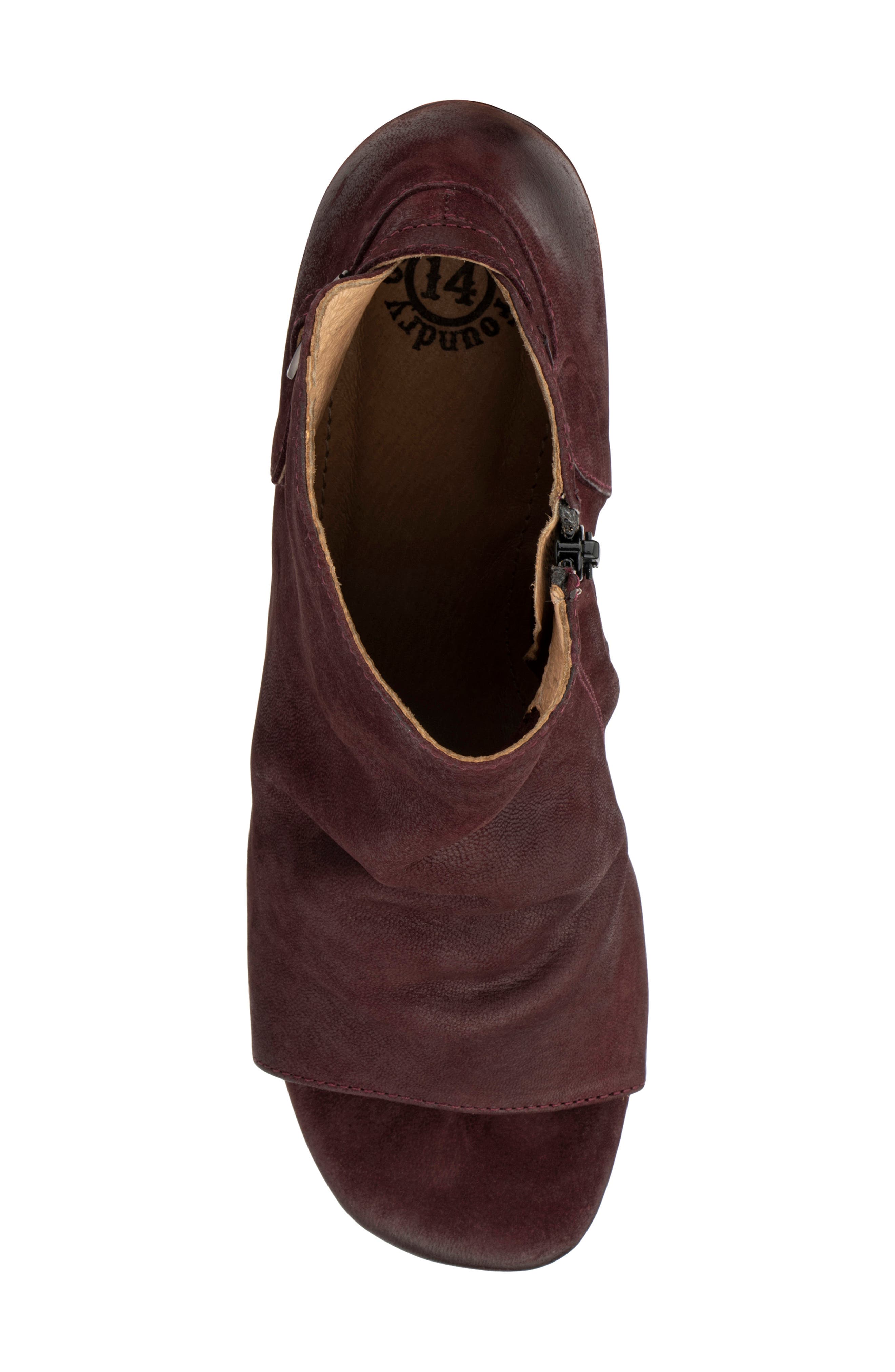 VINTAGE FOUNDRY Sabrina Leather Block Heel Bootie, Alternate, color, Burgundy