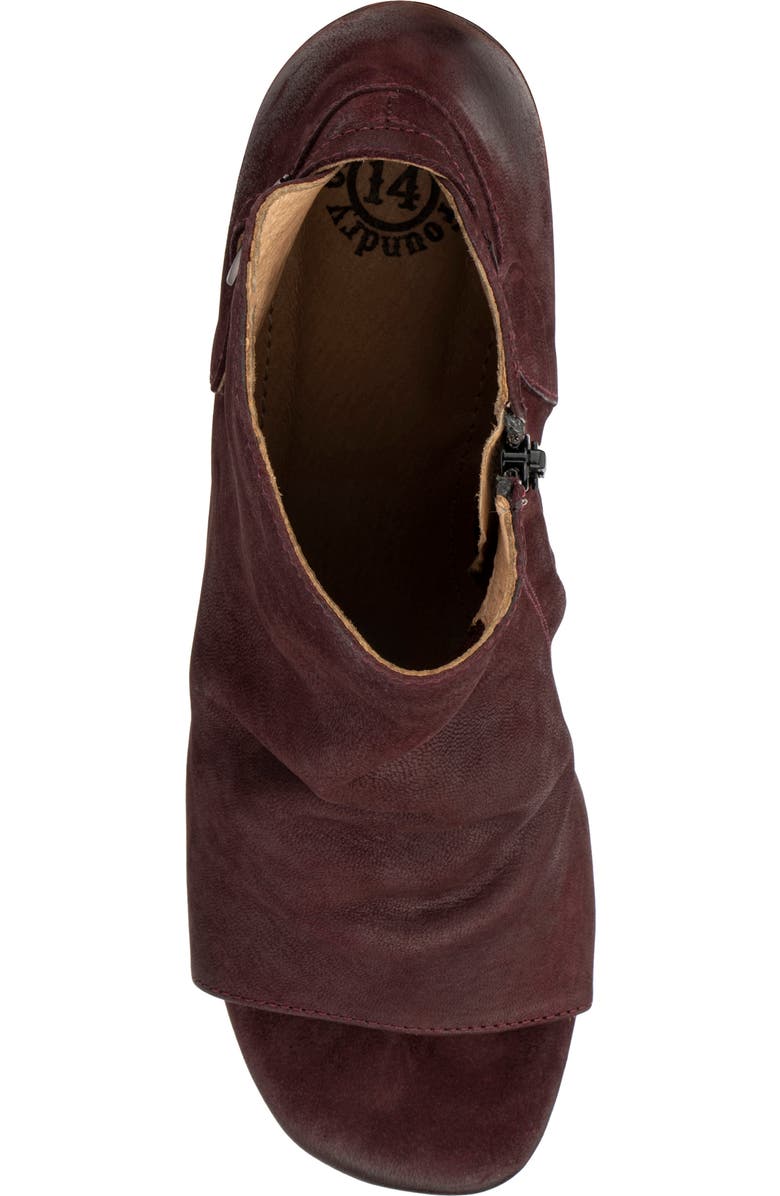 VINTAGE FOUNDRY Sabrina Leather Block Heel Bootie, Alternate, color, Burgundy