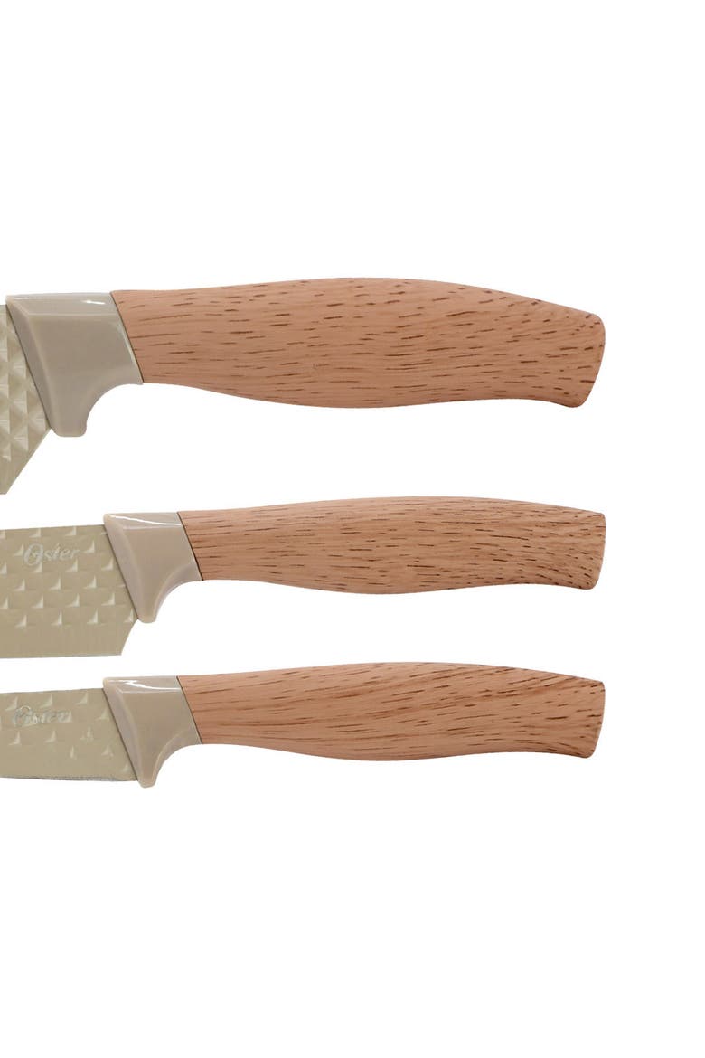 3 Piece Stainless Steel Cutlery Set, Alternate, color, Beige