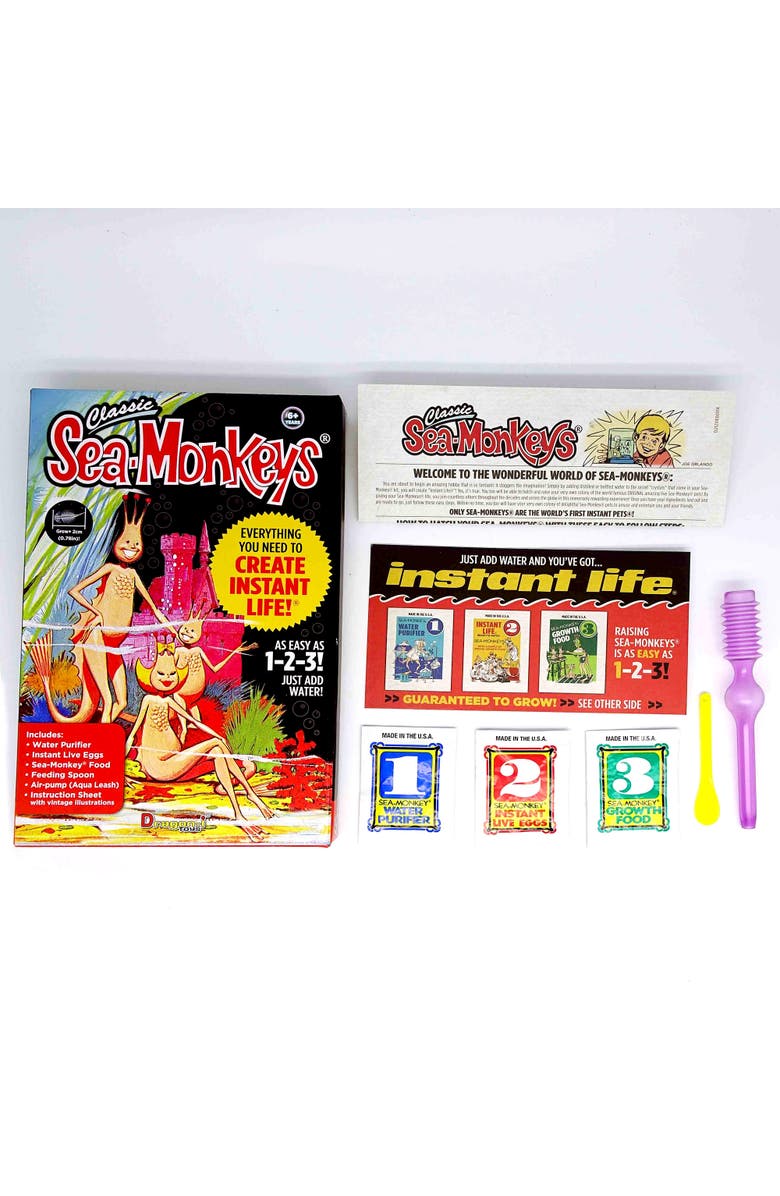 Sea Monkeys Retro Instant Life Kit Tiny Brine Shrimp, Alternate, color,