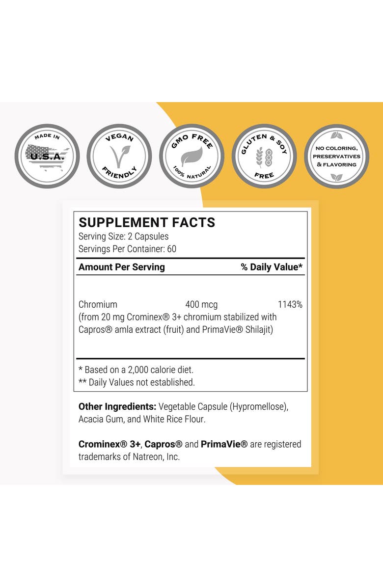 SuperSmart Crominex 3+ 20mg per Day, Alternate, color, NO COLOR