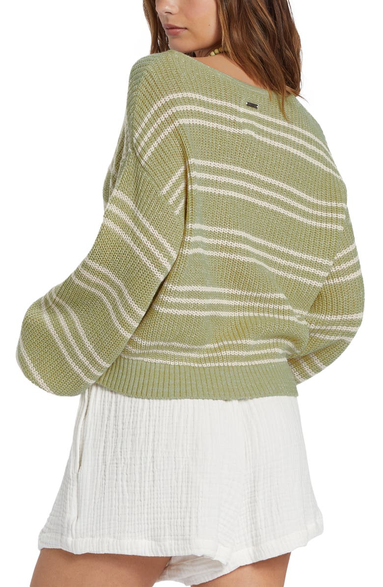 Billabong Light Wave Stripe Balloon Sleeve Sweater, Alternate, color,