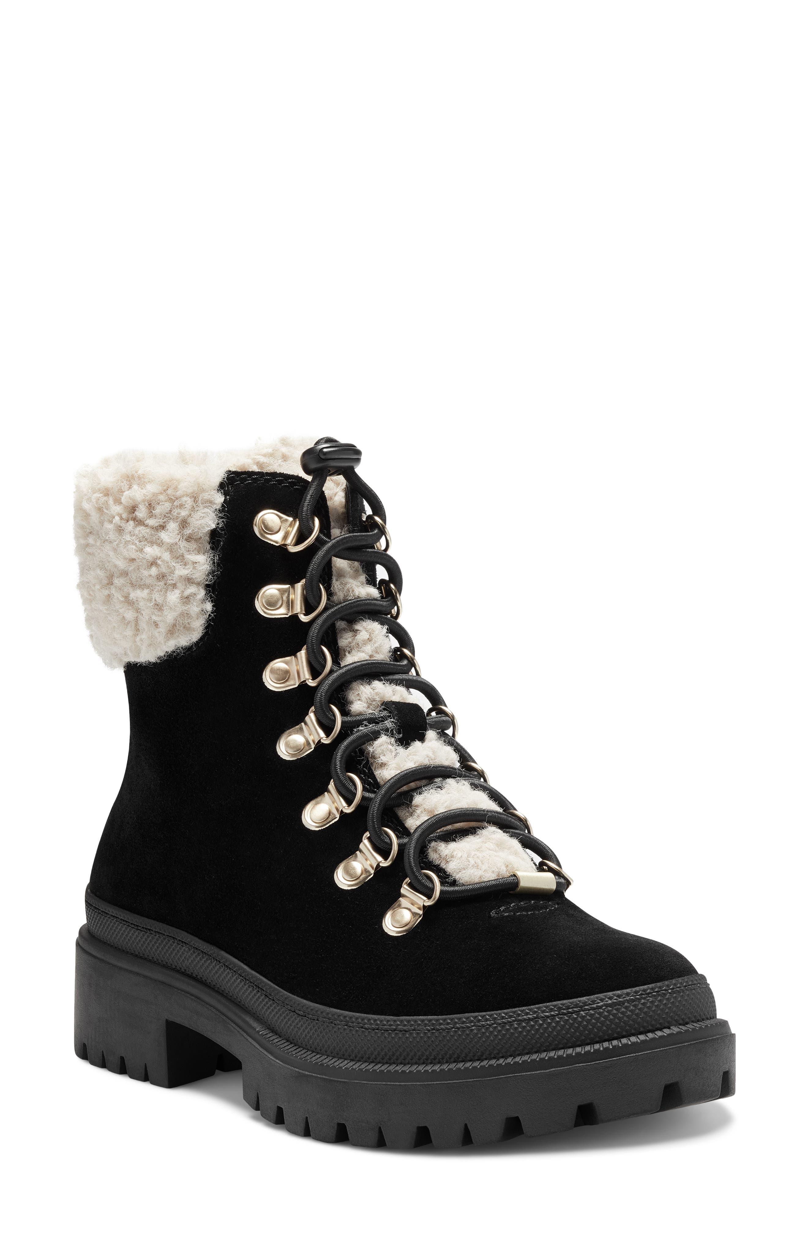 Sole Society Eavan Faux Shearling Bootie, Main, color, 