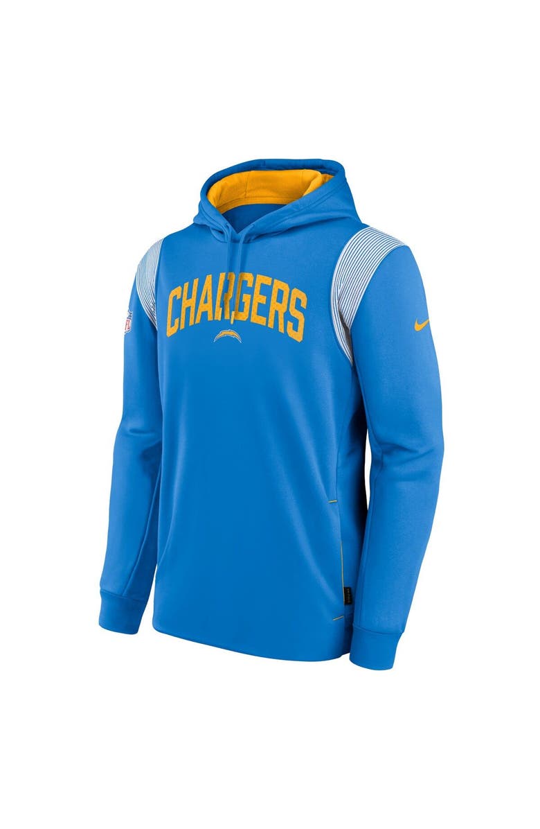 Nike Men's Nike Powder Blue Los Angeles Chargers Sideline Athletic Stack Performance Pullover Hoodie, Alternate, color,