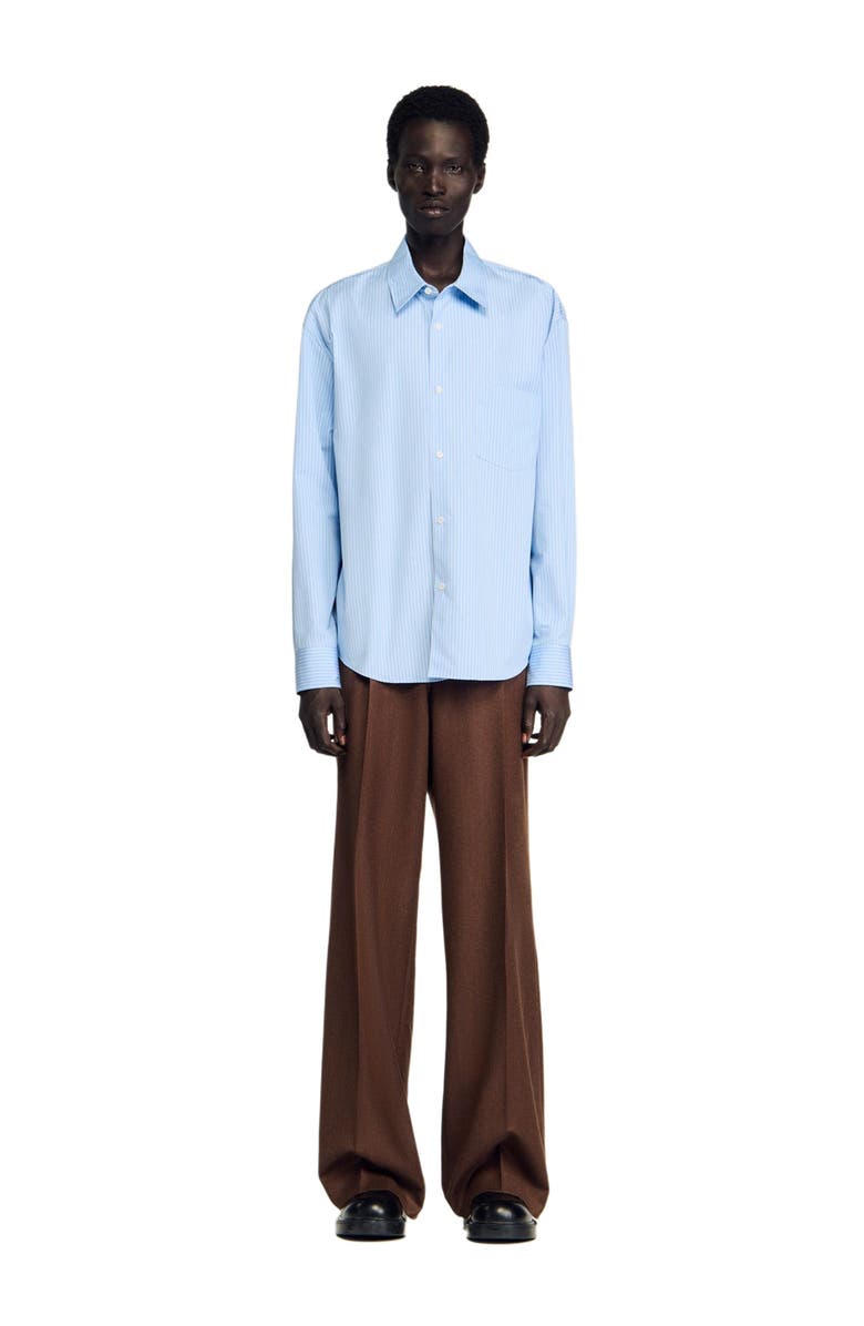 SANDRO Striped shirt, Alternate, color, Sky Blue
