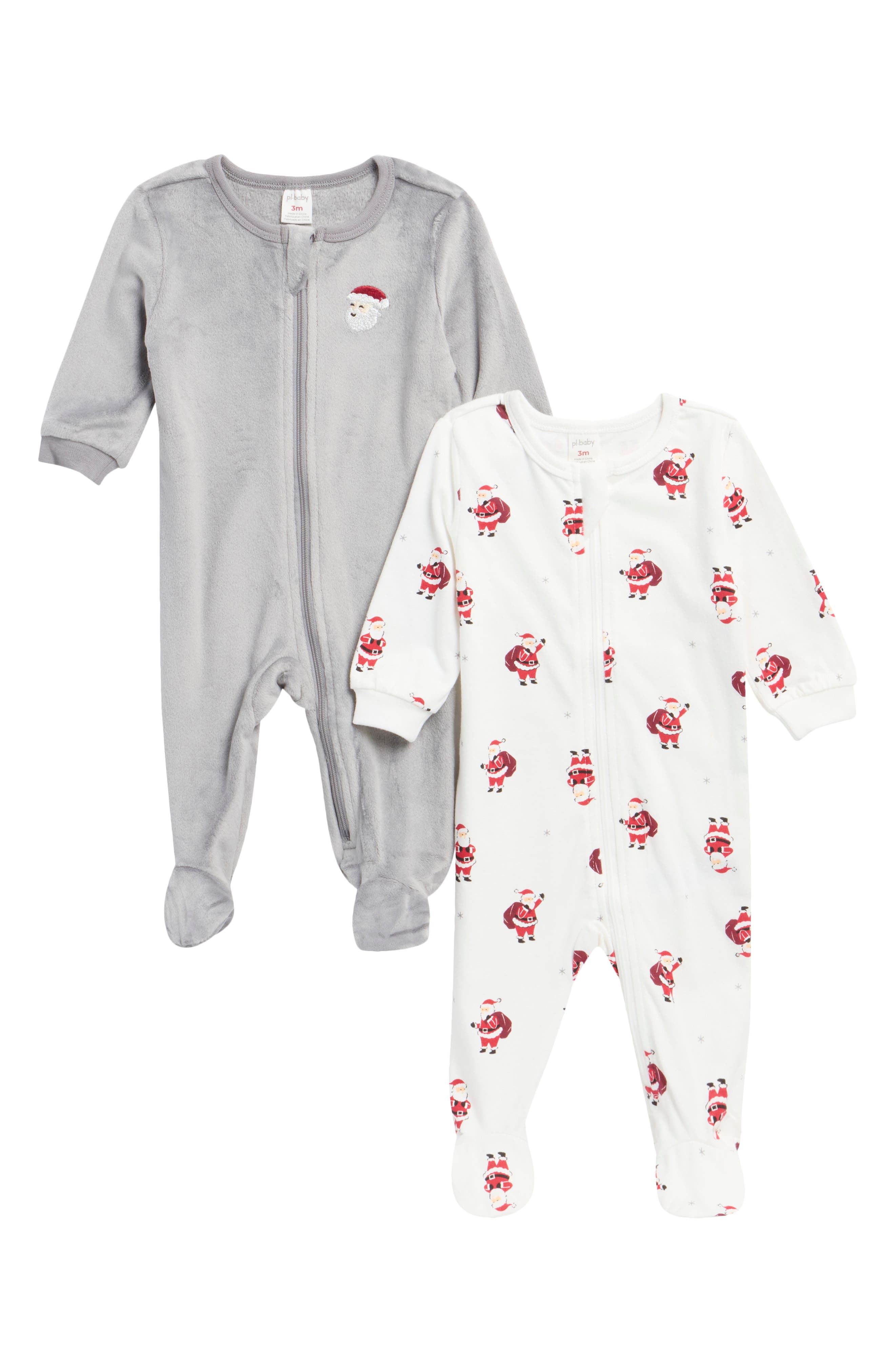 2-Pack Holiday Footie Pajamas