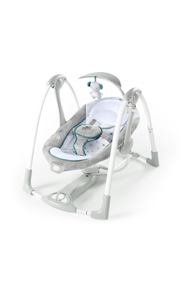 INGENUITY ConvertMe 2-in-1 Compact Portable Baby Swing 2 Infant Seat, Main, color, Grey