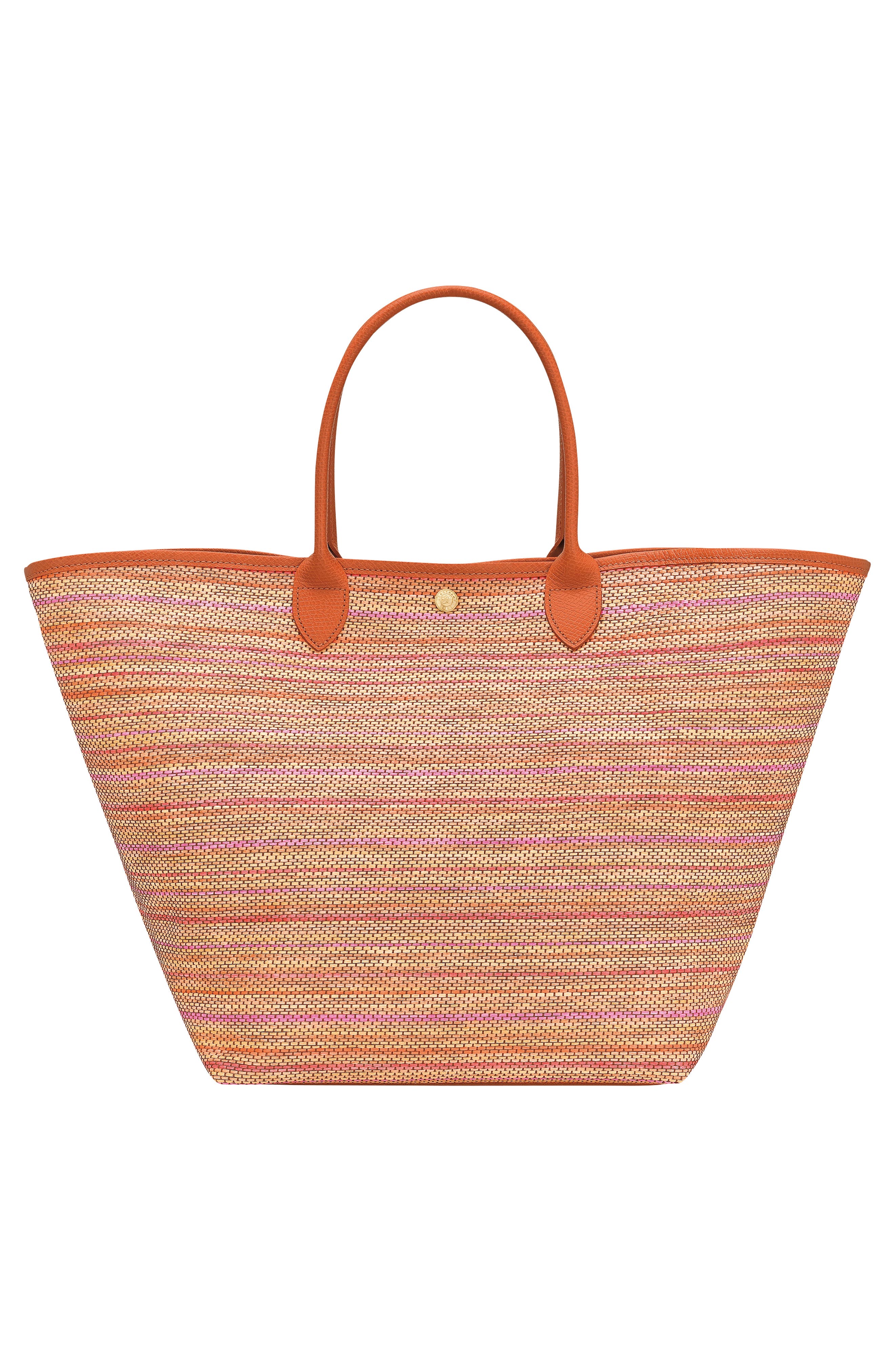 Longchamp Large Le Pliage Panier Rainbow Raffia Tote, Alternate, color, Rainbow