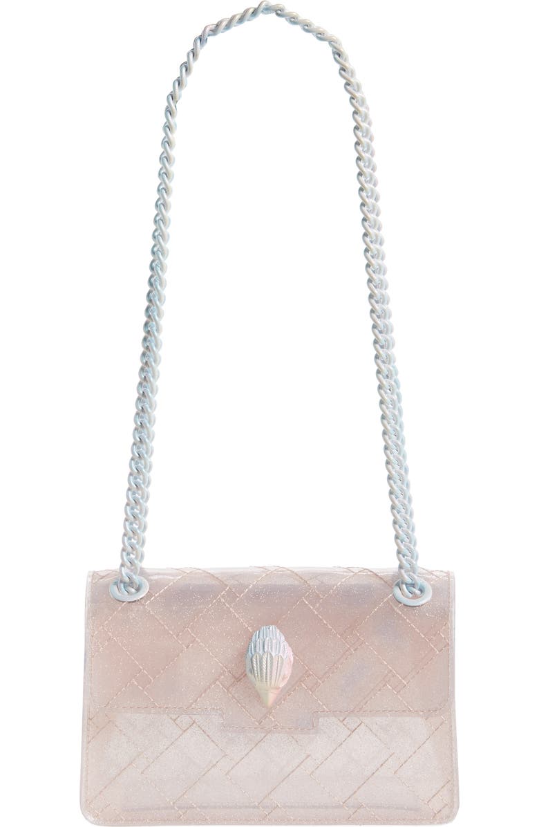Kurt Geiger London Mini Kensington Glitter Convertible Shoulder Bag, Main, color, Pale Pink