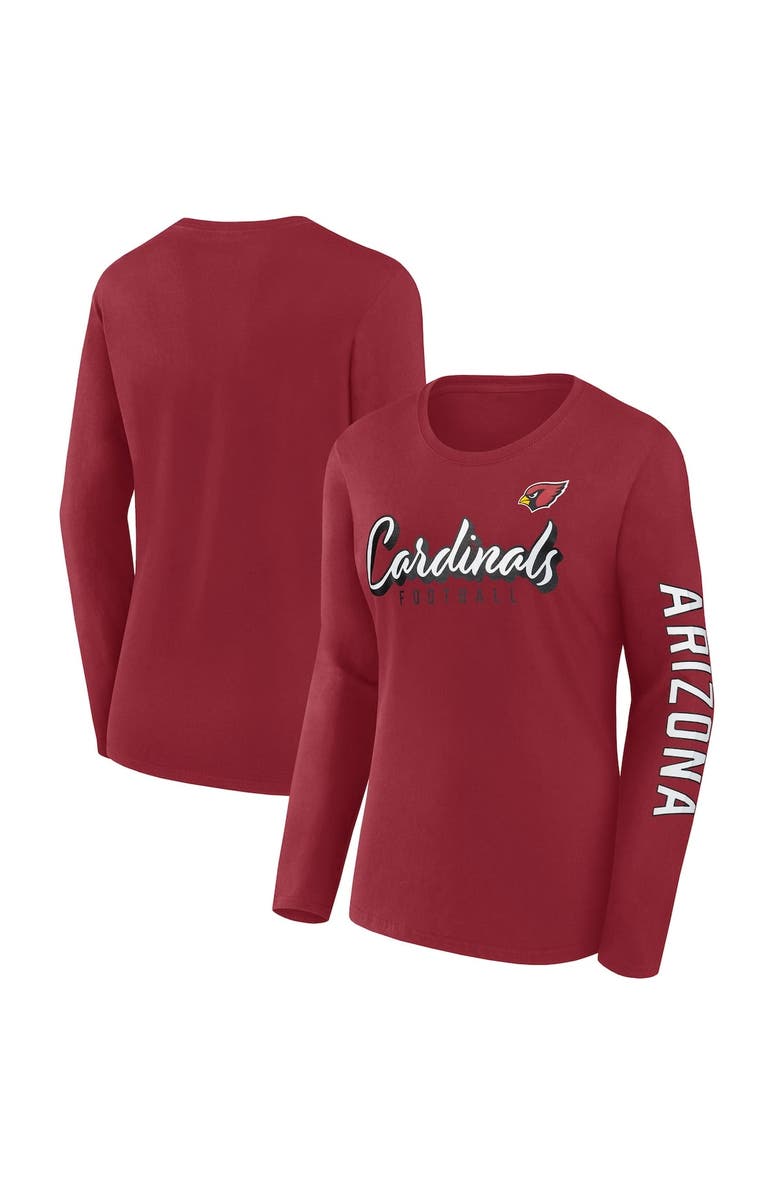 FANATICS Women's Fanatics Cardinal Arizona Cardinals Cheerleader Long Sleeve T-Shirt, Main, color, Cardinal