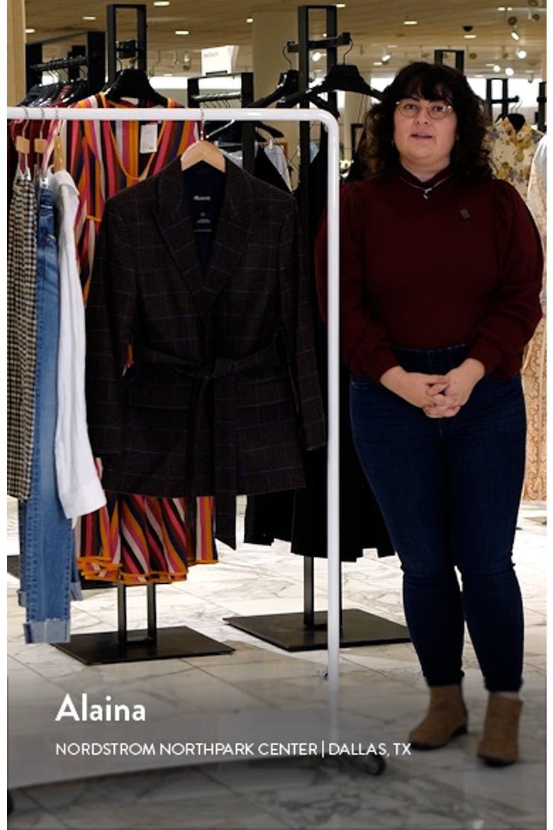 The Bedford Plaid Oversize Belted Wool Blend Blazer video