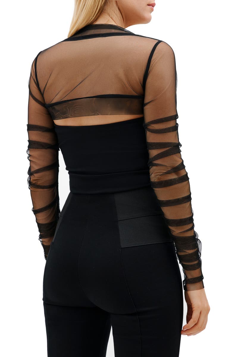 Marcella Madison Sheer Mesh Bolero, Alternate, color, 