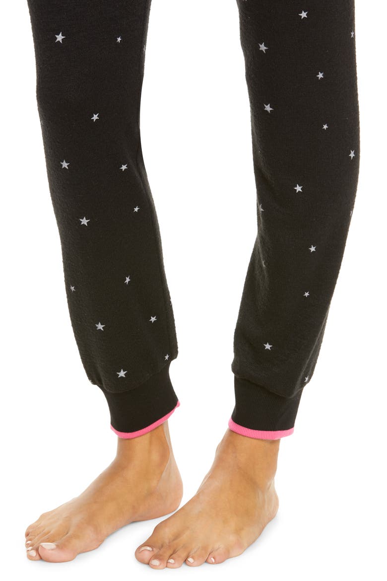 Star Print Sweatpants, Alternate, color, BLACK