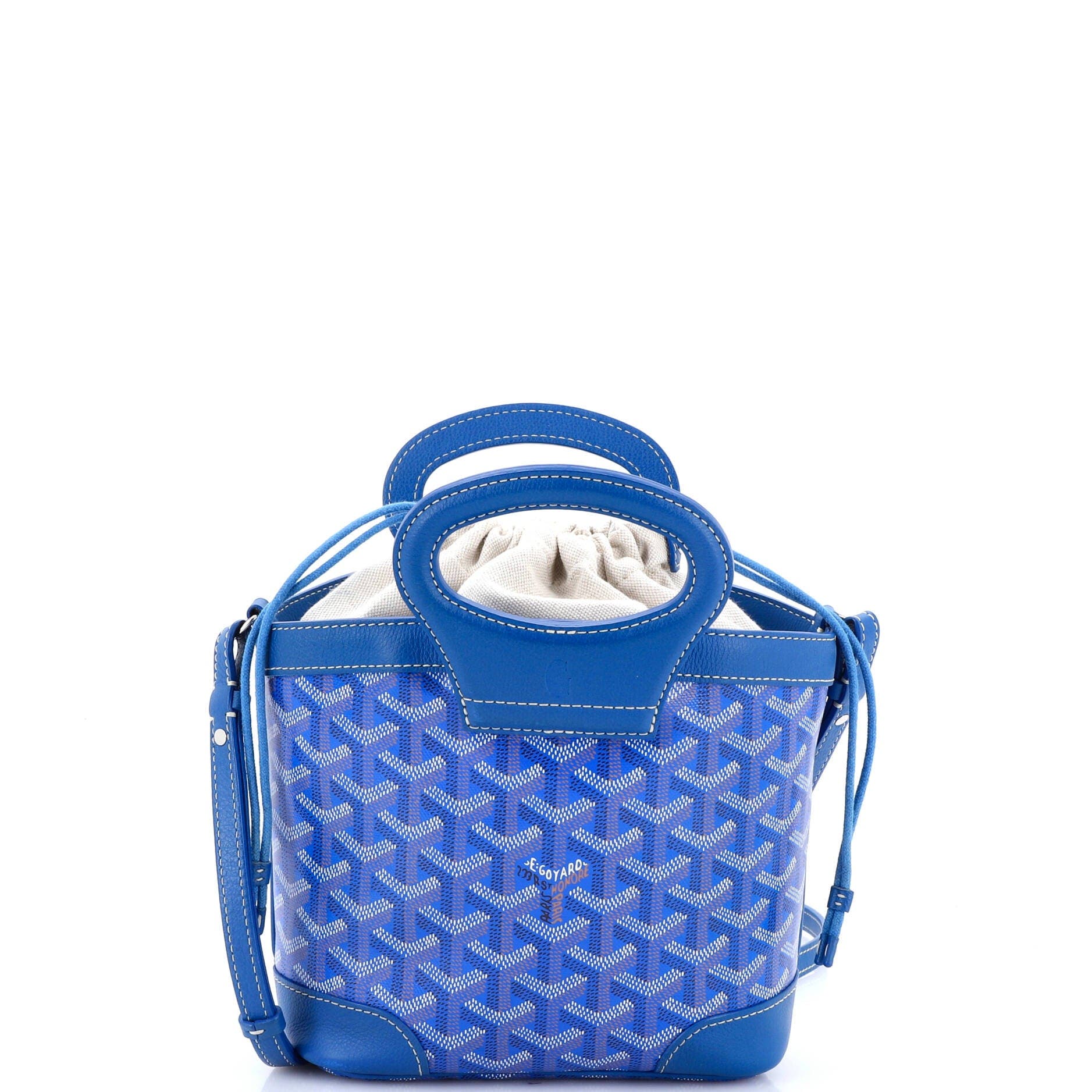 Pre-Owned Goyard Beluga Bag Coated Canvas Mini, Main, color, Blue