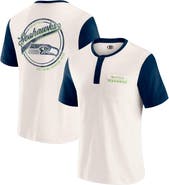 Darius Rucker Collection by Fanatics Men's Darius Rucker Collection by Fanatics Cream Seattle Seahawks Henley Colorblock Slub Pocket T-Shirt