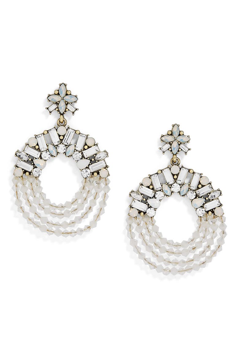 Polar Drop Earrings, Main, color, LIGHT GREY