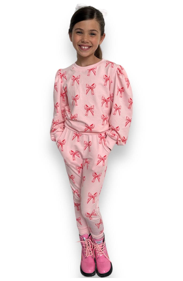 Lola + The Boys Ribbon Puff Sleeve Set, Alternate, color, 