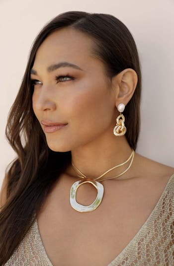 Open Circle Statement Necklace