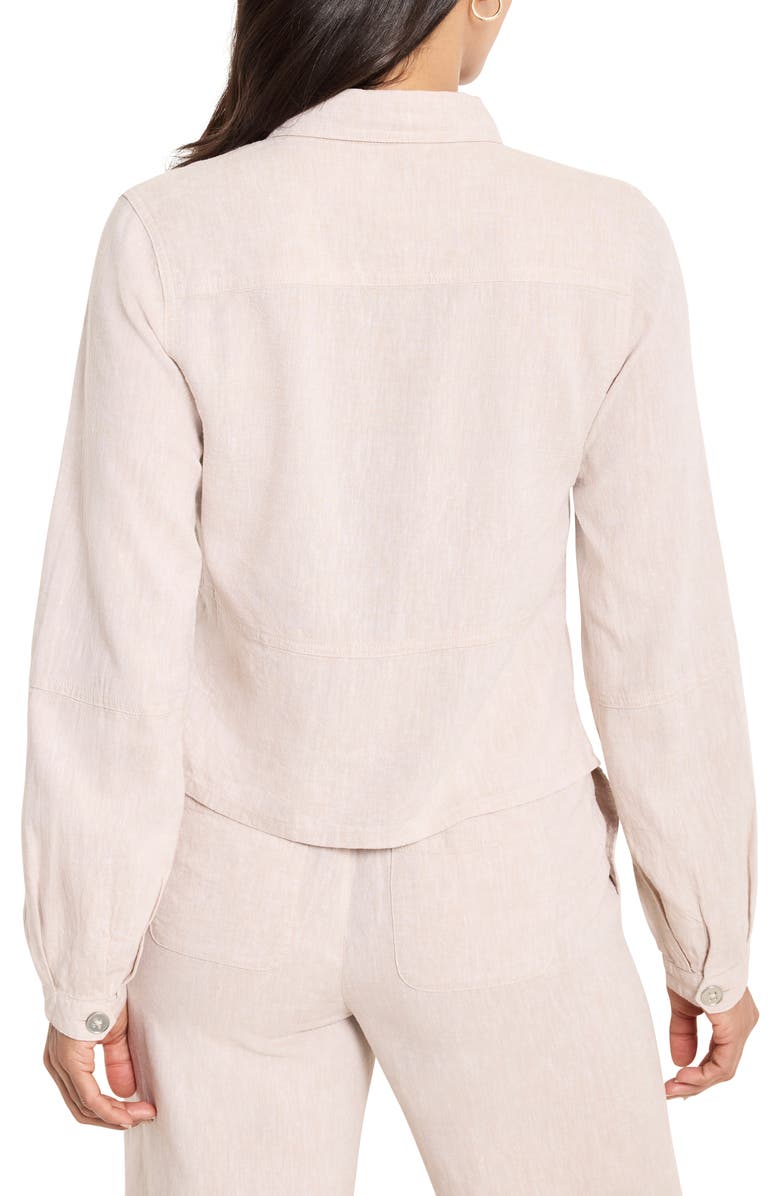 NIC+ZOE Rumba Linen Blend Shirt Jacket, Alternate, color, Neutral Mix
