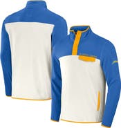 NFL X DARIUS RUCKER Men's NFL x Darius Rucker Collection by Fanatics Powder Blue/Cream Los Angeles Chargers Micro Fleece Quarter-Snap Jacket