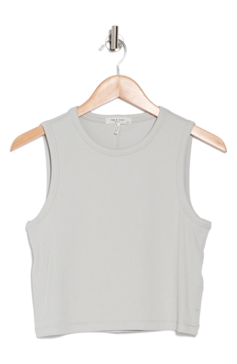 rag & bone Essie Rib Crop Tank, Alternate, color, Storm