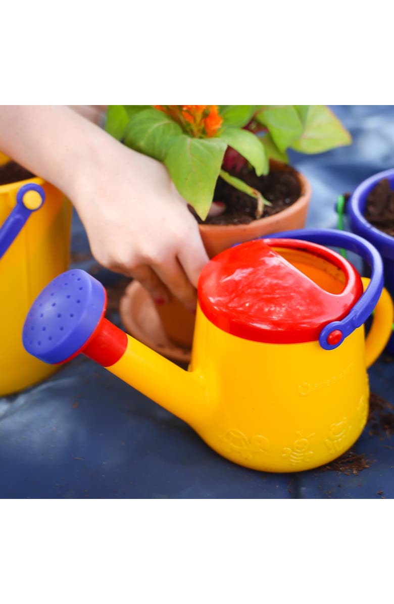 SPIELSTABIL Toddler Outdoor Garden Tools -Classic Yellow Watering Can for Kids Ages 18 Months and Up - 1 Liter Garden Toy Set - Made in Germany, Alternate, color, Yellow Multi