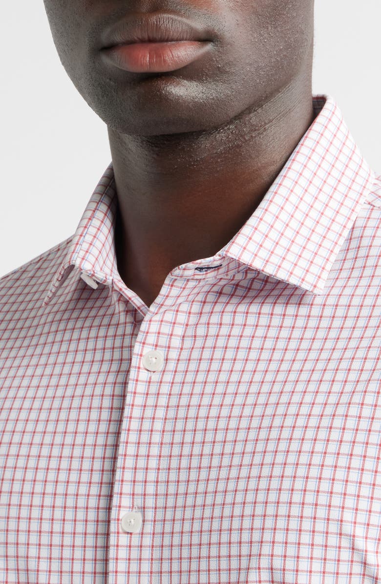 Mizzen+Main Leeward Trim Fit Check Performance Button-Up Shirt, Alternate, color, 