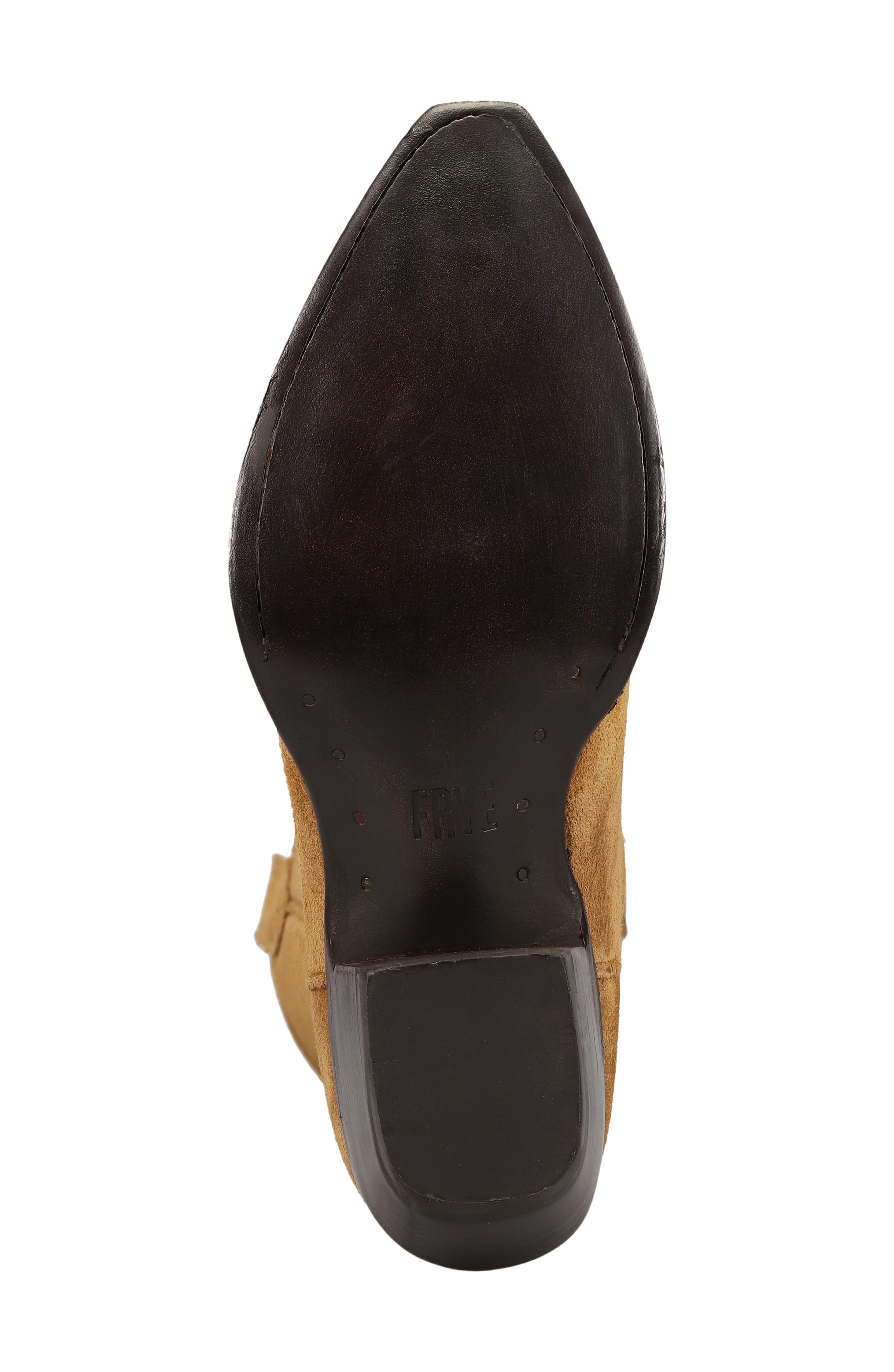 Frye Sacha Knee High Western Boot, Alternate, color, Barley